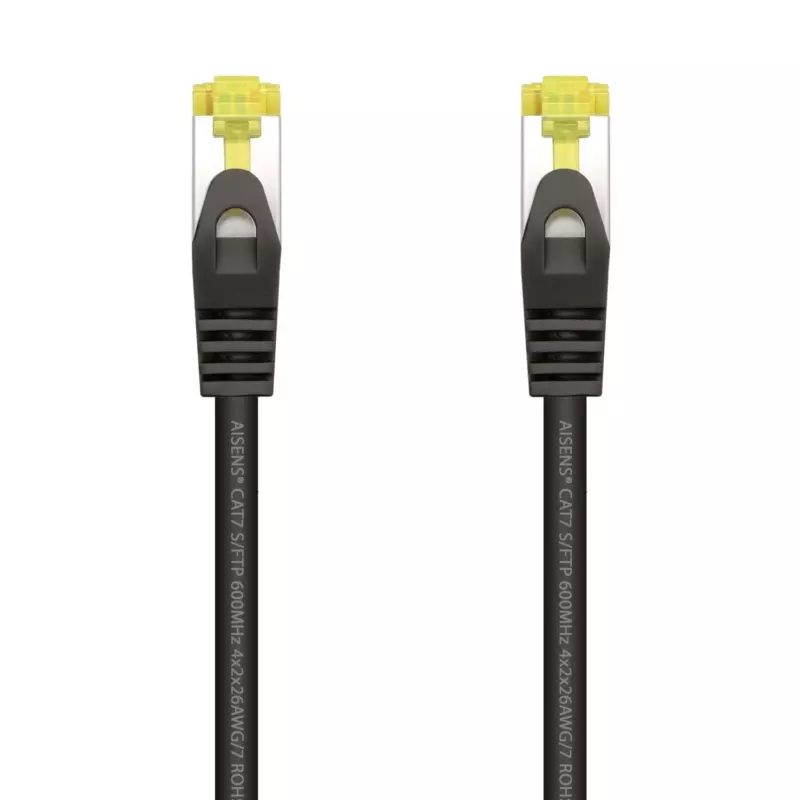 &divide; Aisens - cable de red latiguillo rj45 lszh cat.7 600 mhz s/ftp pimf awg26, negro, 25cm