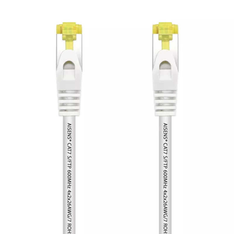 &divide; Aisens - cable de red latiguillo rj45 lszh cat.7 600 mhz s/ftp pimf awg26, blanco, 0.5m