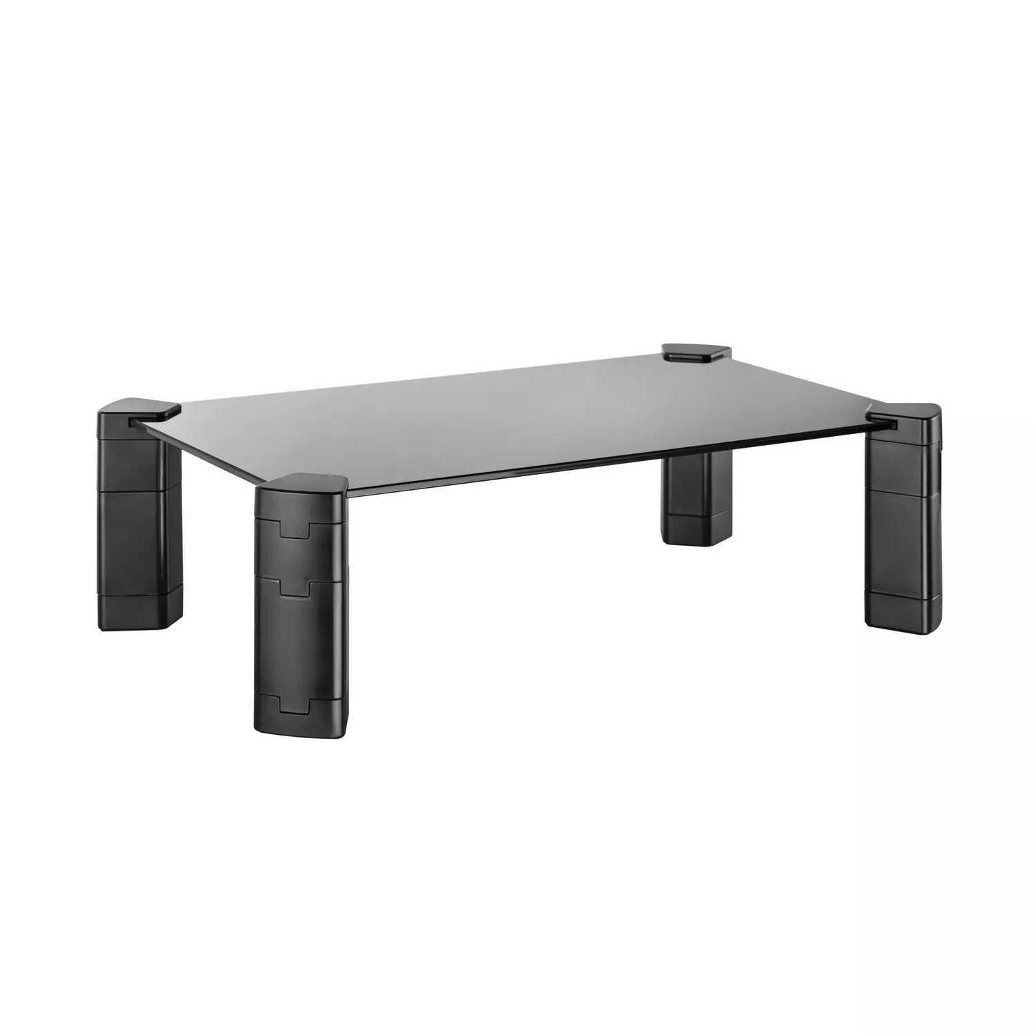&divide; Aisens soporte elevador cristal para monitor / portatil, negro