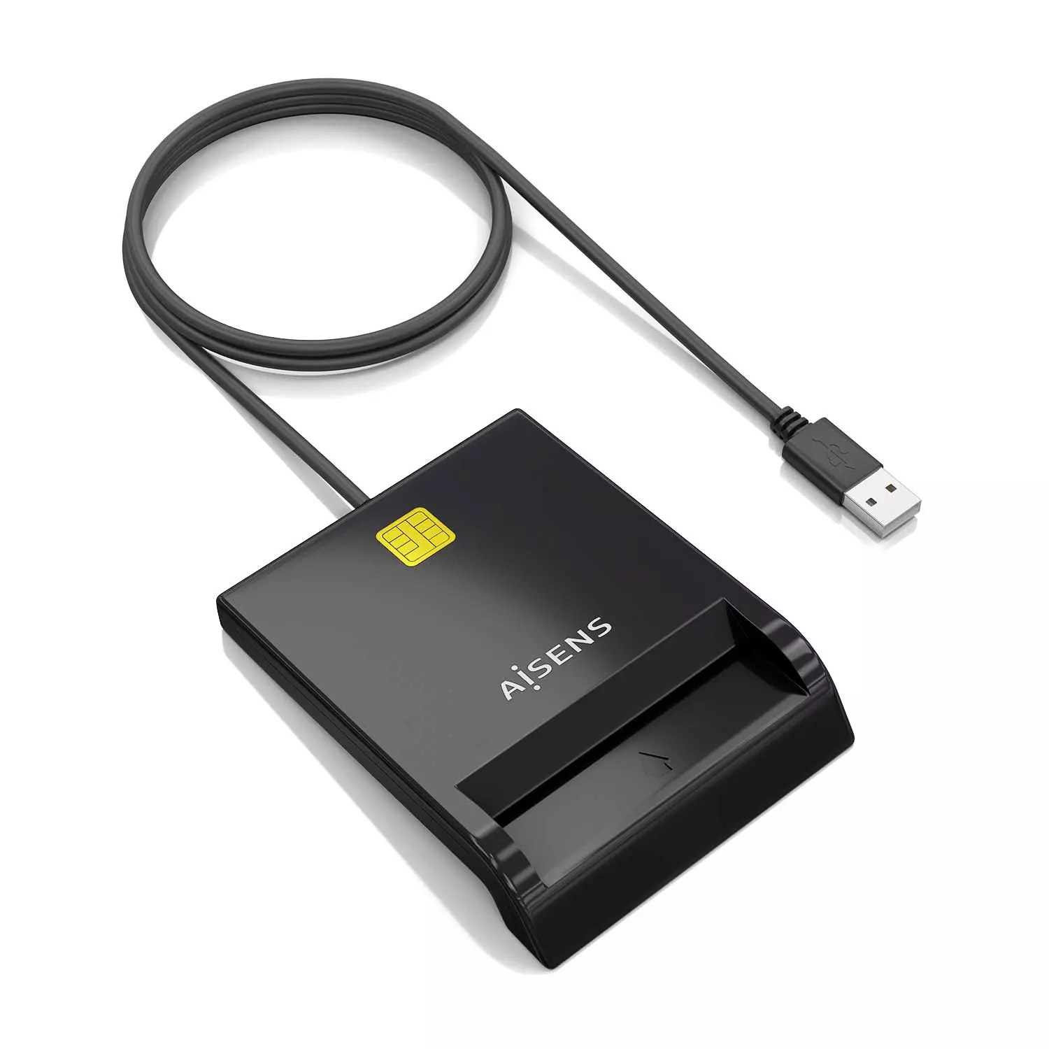 &divide; Aisens - lector de tarjeta inteligente dni, negro