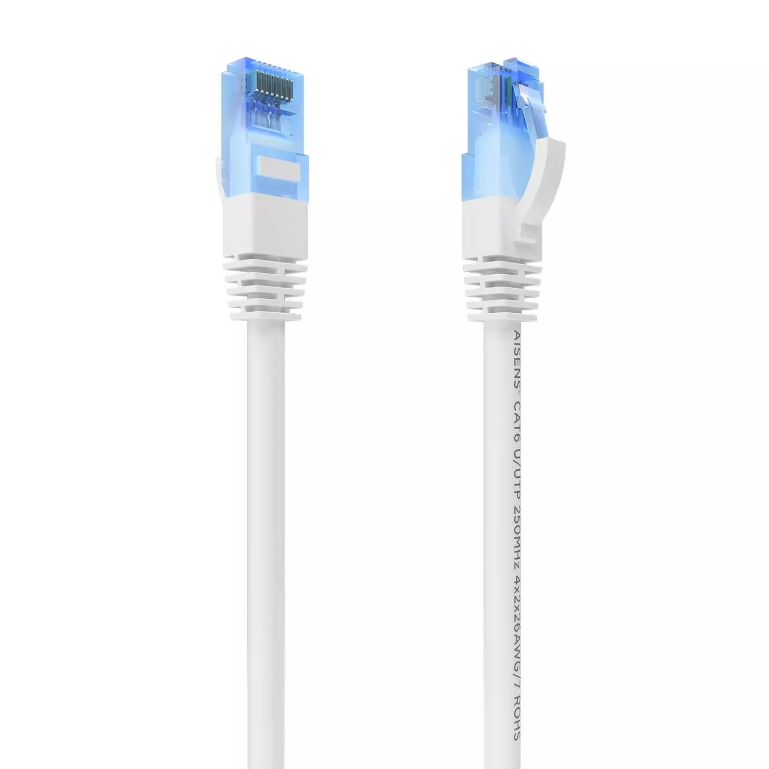 &divide; Aisens - cable de red latiguillo rj45 cat.6 utp awg26 cca, blanco, 25cm