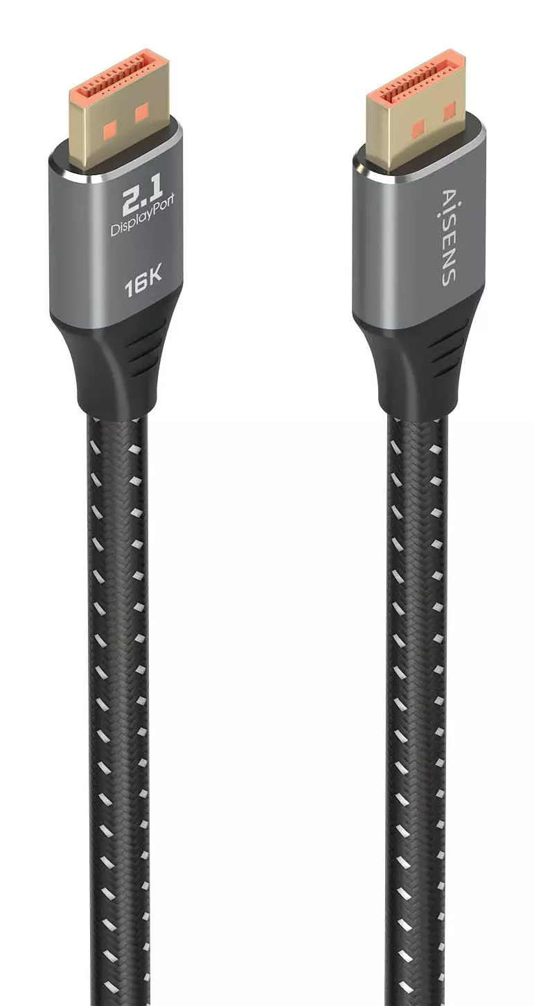 &divide; Aisens - cable displayport v2.1 16k@60hz 80gbps, dp/m-dp/m, negro, 1.0m