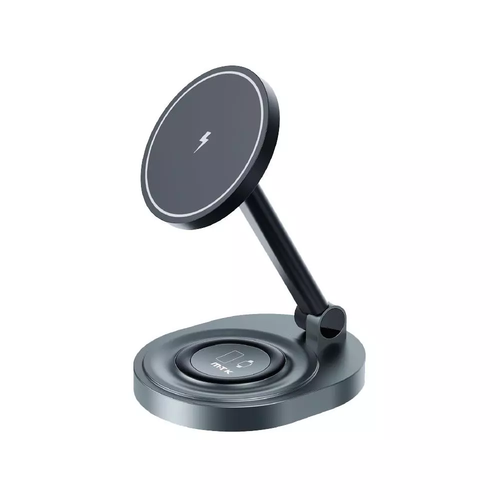 Cargador Inal&aacute;mbrico QI 3 EN 1 / 15W / TA0436  / Negro / Mtk / 0054362