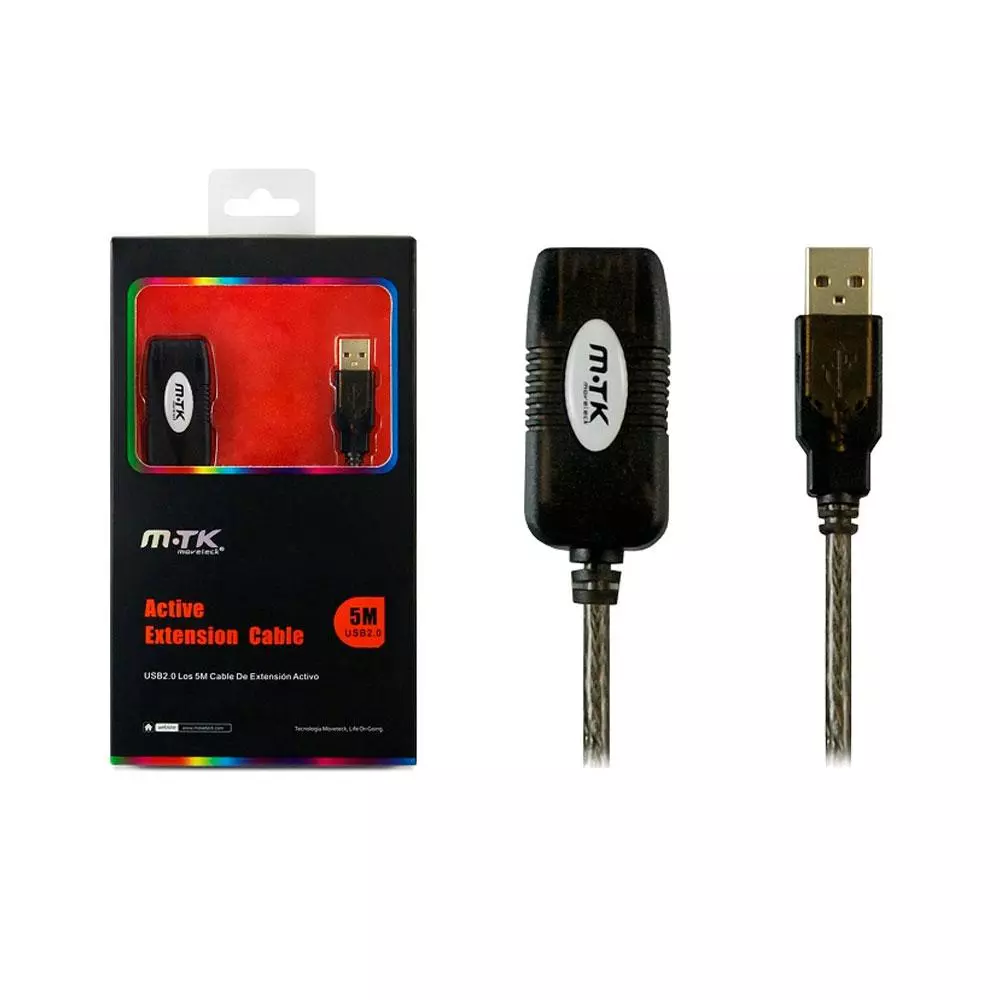 Cable USB amplificador activo USB 2.0 M/H / 5 Metros / MTK / K2627