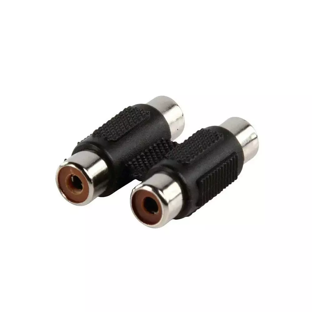 Adaptador de audio 2x Rca a 2x Rca H/H / Negro / 05-2231