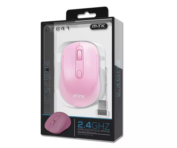 Raton inal&aacute;mbrico GT641 Krack 2.4Ghz / 1600 Dpi / Rosa / MTK