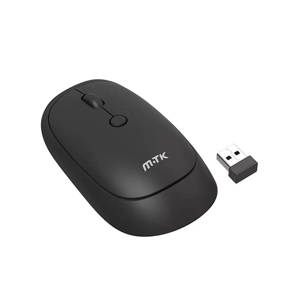 Raton inal&aacute;mbrico recargable TG7217 / RF 2.4Ghz / 1600 dpi / 500mah / Cable MicroUsb / Negro / MTK