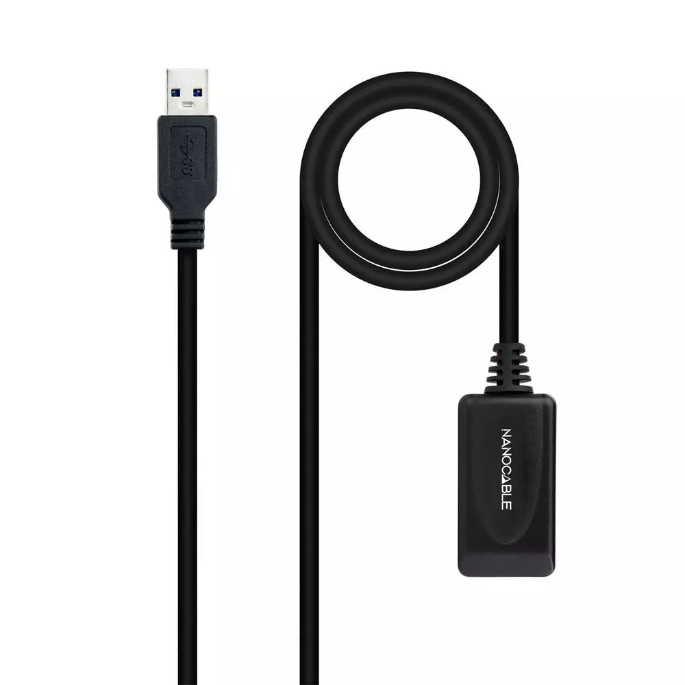 Cable prolongador USB 3.2 Amplificador activo M/H / 10 metros / Nanocable 10.01.0312