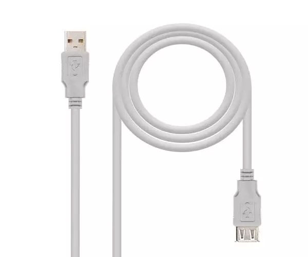 Cable prolongador USB 2.0  M/H  1.8 m / Beige / 10.01.0203
