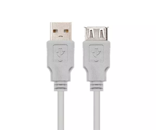 Cable prolongador USB 2.0  M/H  3m  Beige 10.01.0204