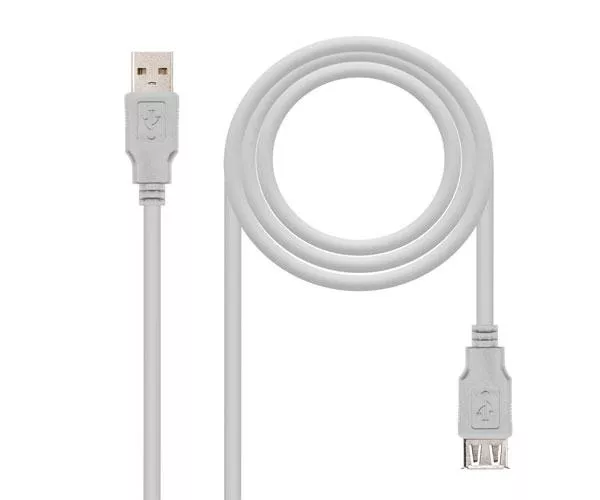 Cable prolongador USB 2.0  M/H  3m  Beige 10.01.0204