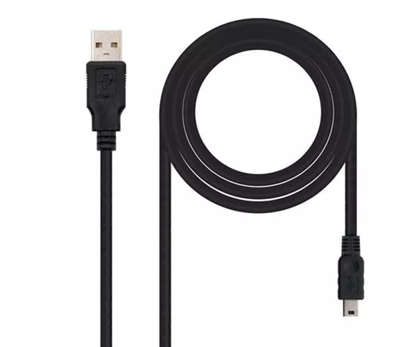 Cable USB 2.0 a Mini USB / 5 pines / 1.8m  / Nanocable 10.01.0402