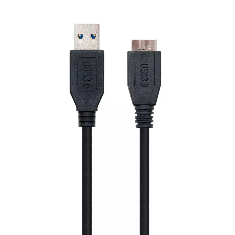 Cable USB 3.0 a Micro USB 3.0 Tipo B  M/M / 1m / Nanocable 10.01.1101-bk