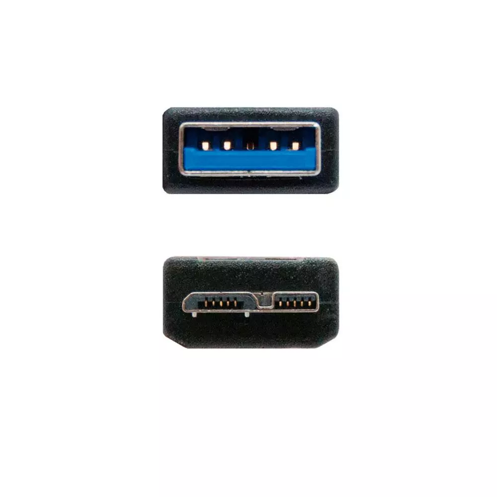 Cable USB 3.0 a Micro USB 3.0 Tipo B  M/M / 1m / Nanocable 10.01.1101-bk