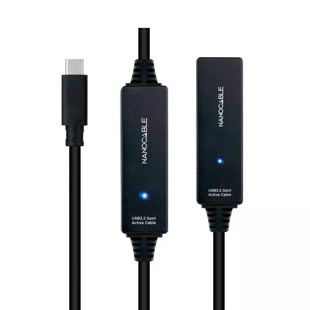 Cable USB amplificador activo USB 3.2 Gen.1  M/H / 10 metros / Nanocable  10.01.1312