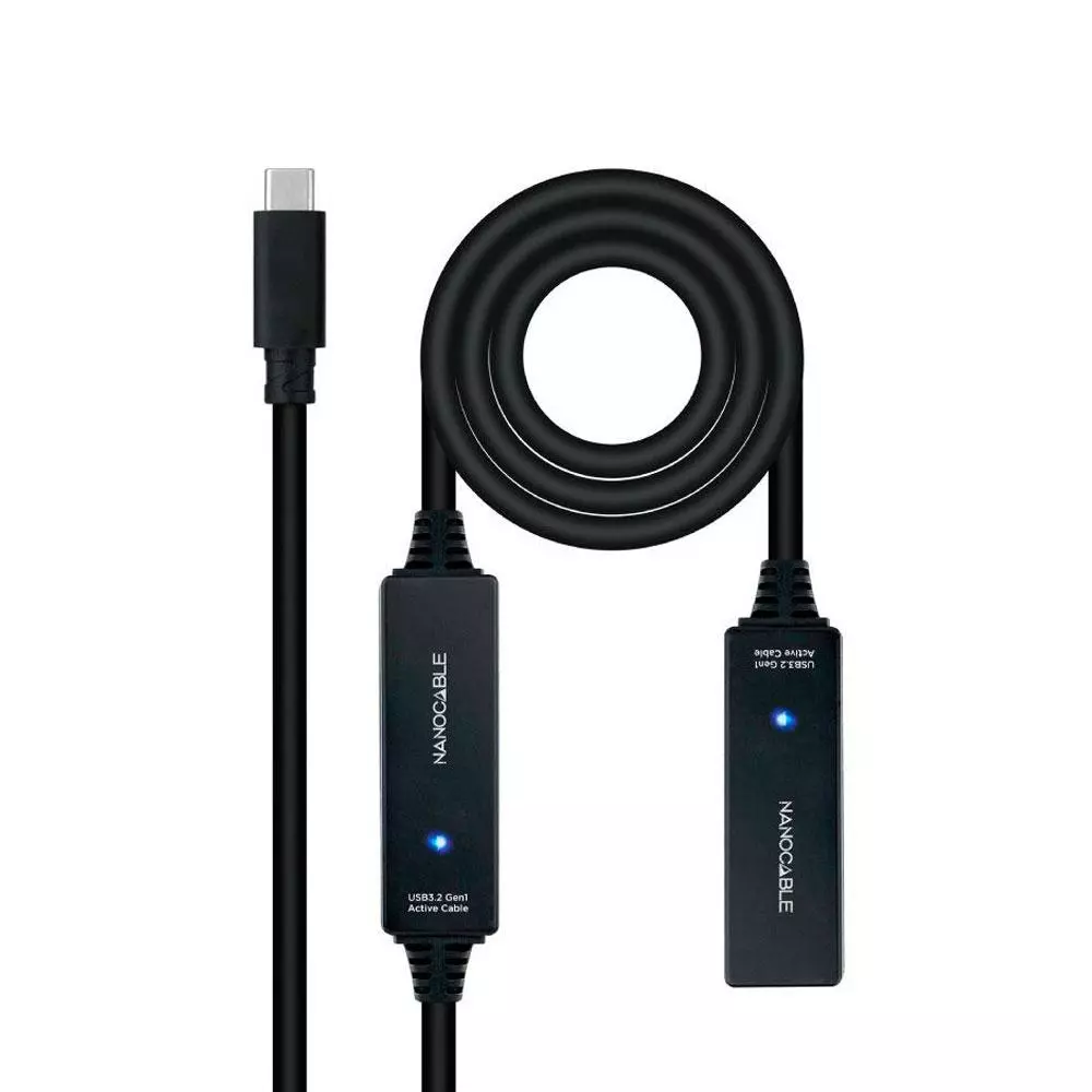 Cable USB amplificador activo USB 3.2 Gen.1  M/H / 10 metros / Nanocable  10.01.1312