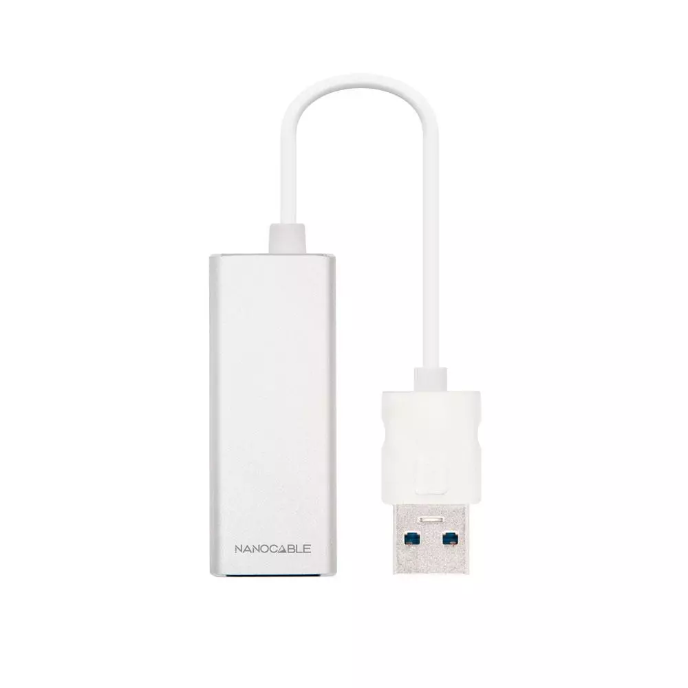 Adaptador conversor USB 3.0 a Ethernet Gigabit RJ45  15cm  Nanocable 10.03.0401