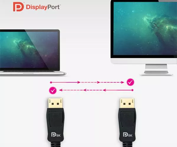 Cable Displayport a Displayport 1.4 M/M Certificado 8K / HDR / 2 Metros / Nanocable 10.15.2502