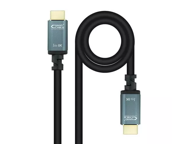 Cable HDMI 2.1  M/M / 1 metro / 8K / HDR / eARC / 48Gbps / Iris / Nanocable 10.15.8001