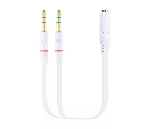 Cable adaptador de audio Jack 3.5mm auricular + Microfono h/m-m / 20cm / 10.24.1203