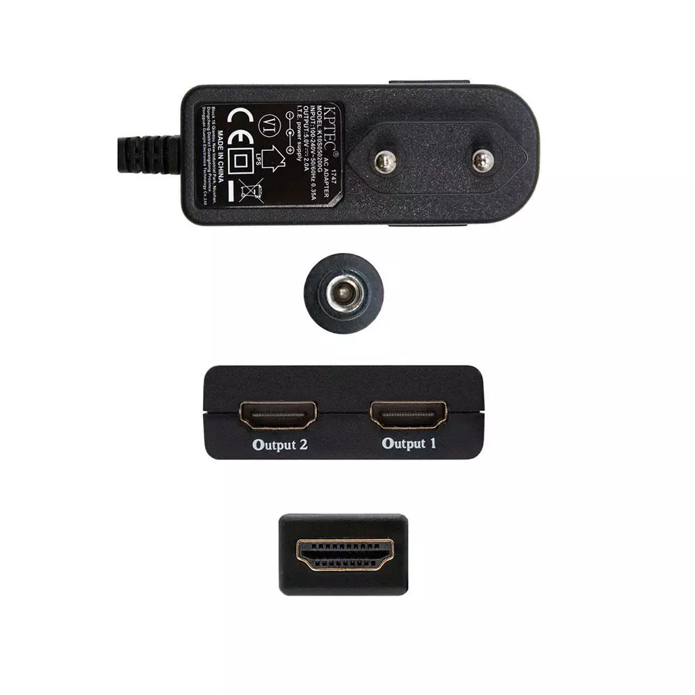 Splitter HDMI 1x2 / 4K / 3D / Con alimentacion / Nanocable / 10.25.3502