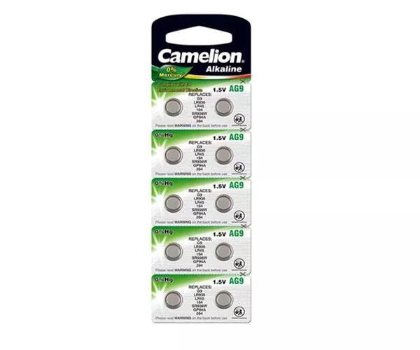 Pila boton Alcalina Lr45 1.5v Camelion (10 uds)  0% Mercurio / Ag9