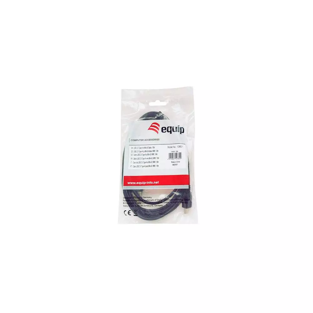 Cable USB 2.0 a Mini USB / 5 pines / 1.8m / Equip 128521