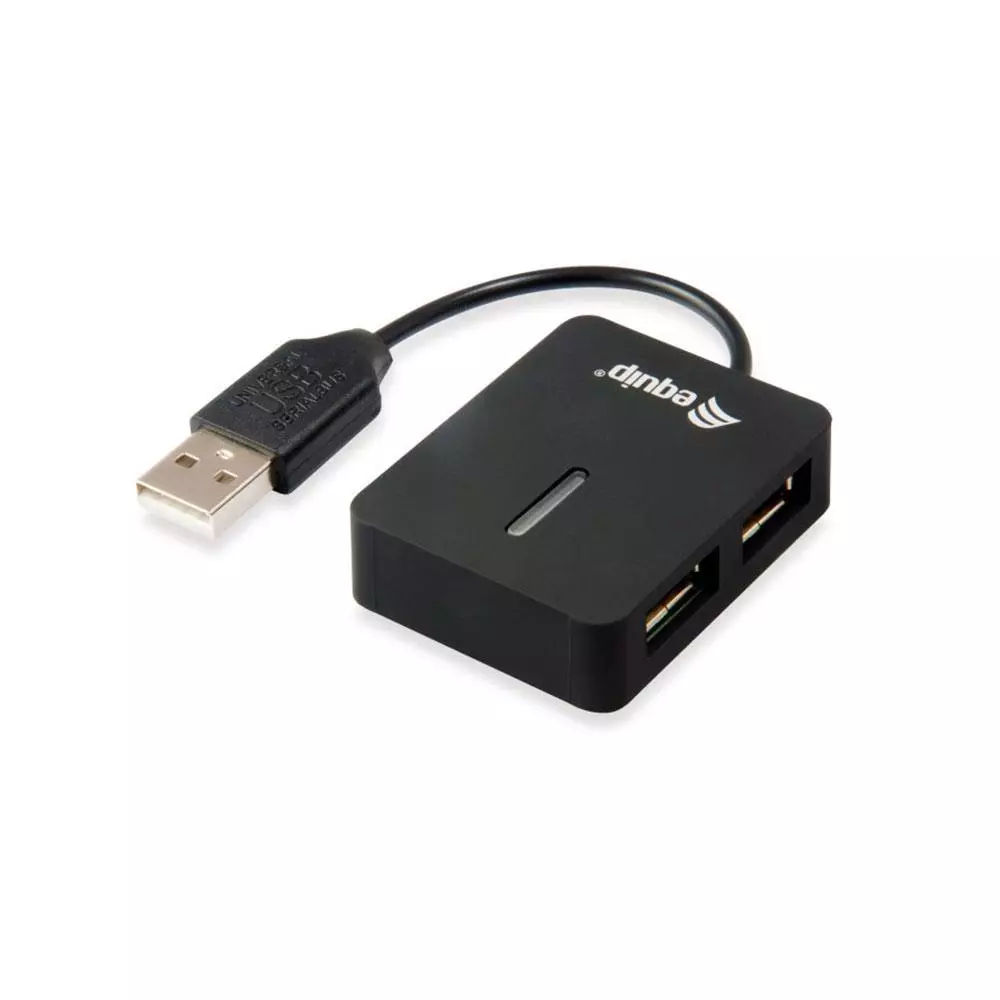 Hub 4 puertos USB 2.0 Equip / Negro/ EQ128952