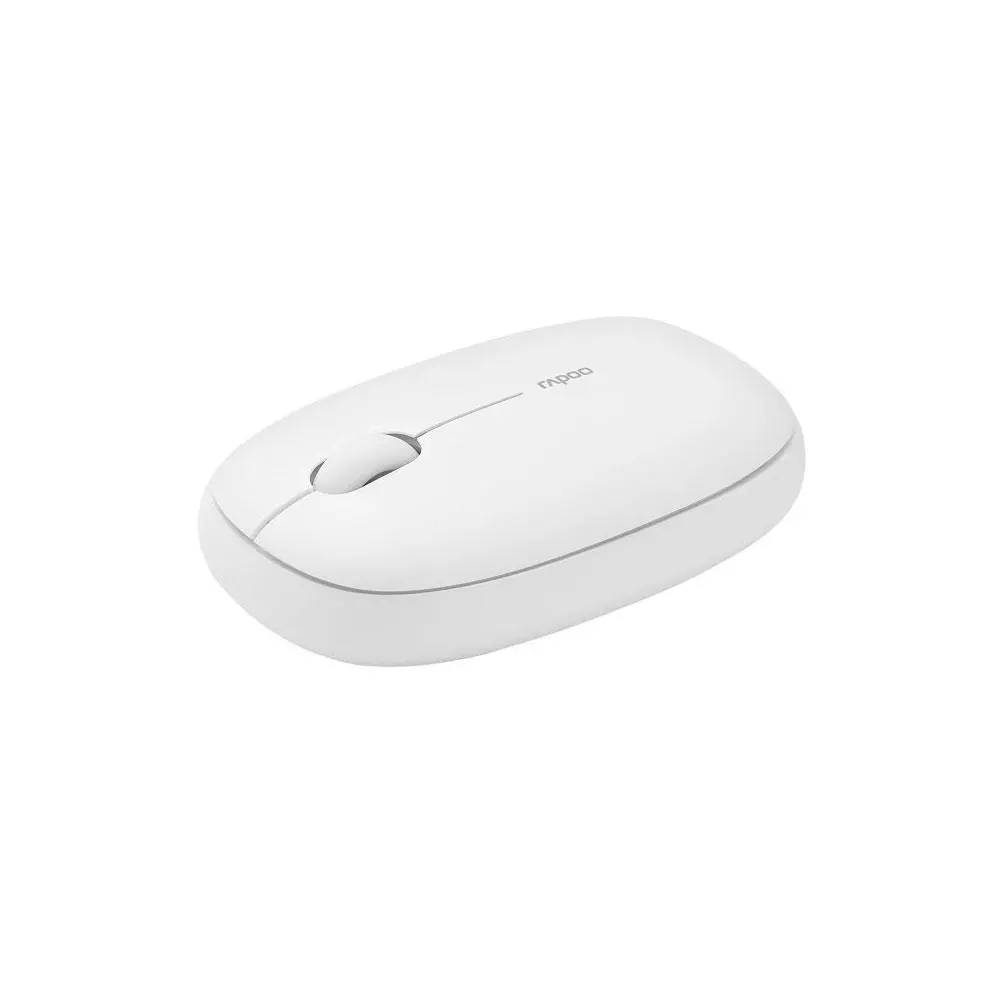 Raton Inalambrico Rapoo M660 Blanco / Dual BT 5.0 + RF 2.4Ghz / 1.300 Dpi / 3 Botones / USB 3.0 / Multimodo / 14384