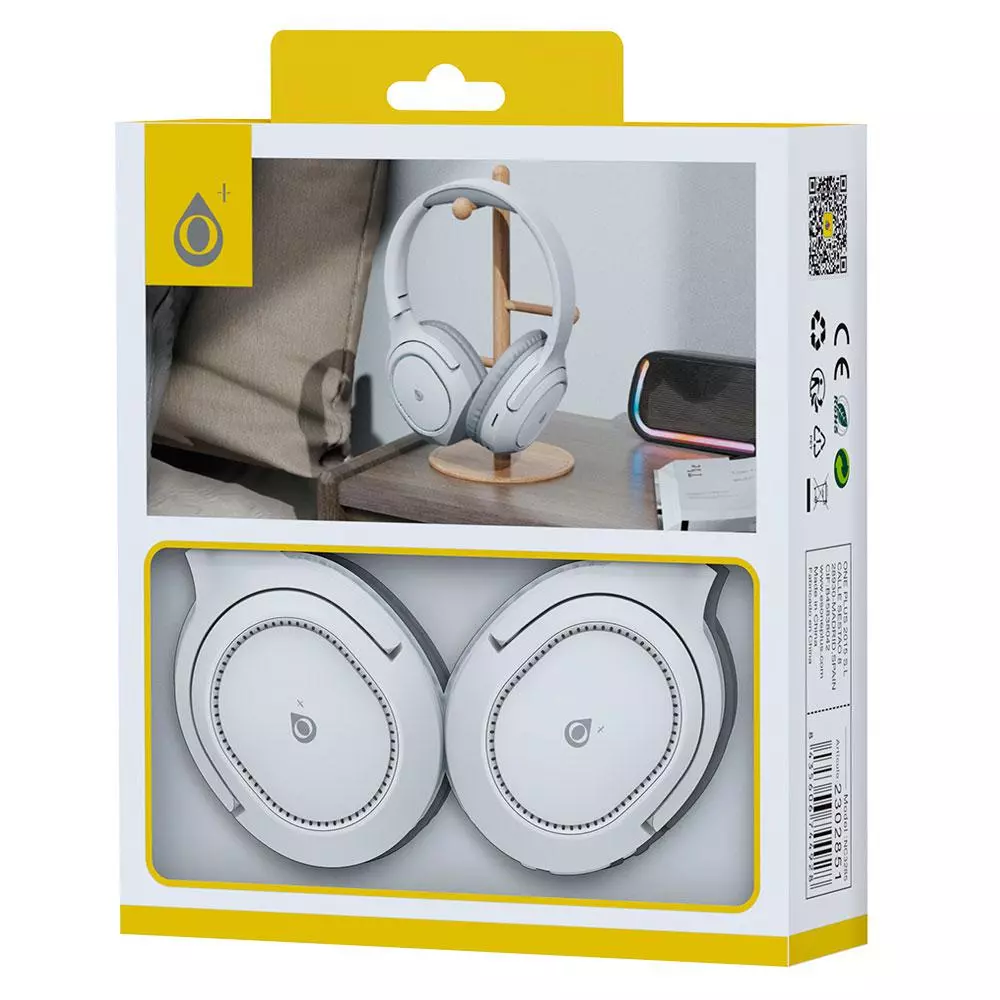 Auriculares diadema Bluetooth 5.3 NC3285 / Mp3 / MicroSD / FM / Iluminacion Led / Blanco / One+ / 2302851