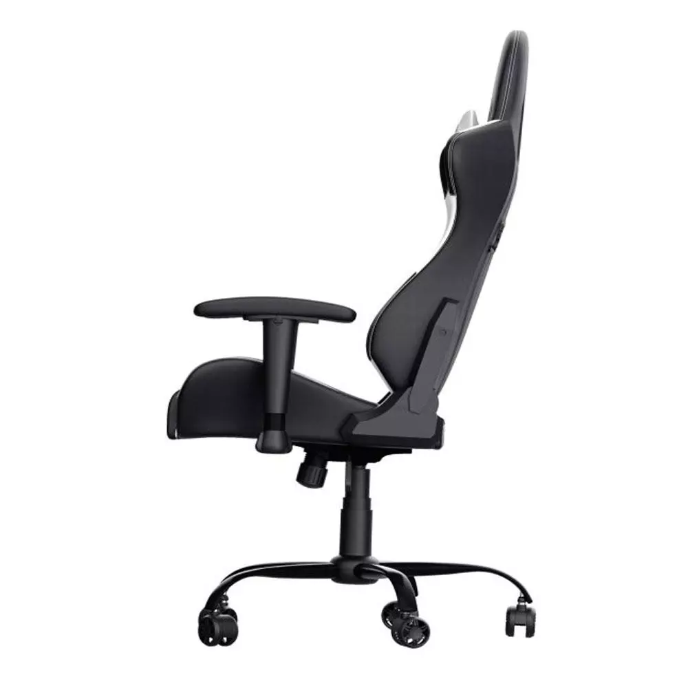 Silla trust Gaming Gxt 708W / Giratoria 360 / Respaldo ajustable / Gas Clase 4 / Hasta 150kg / Negro-Blanco