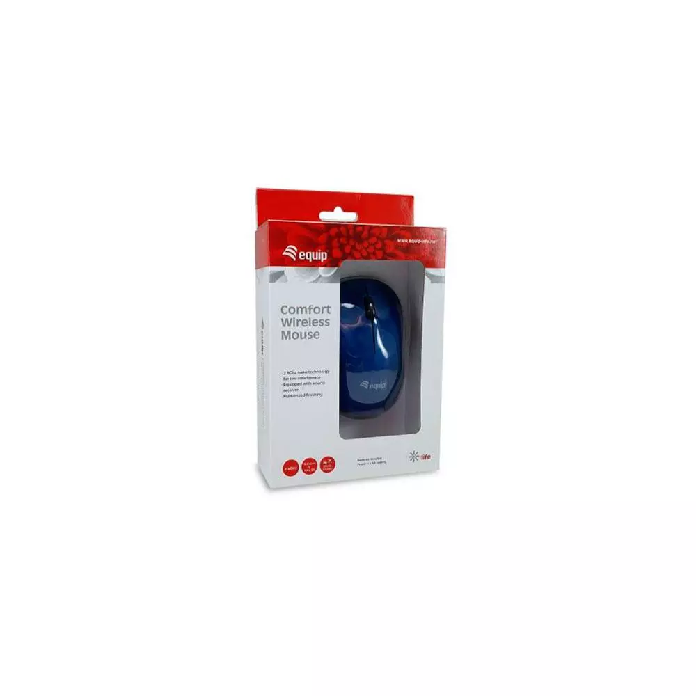 Raton inalambrico Equip comfort wireless mouse 1200dpi / Azul / 245112