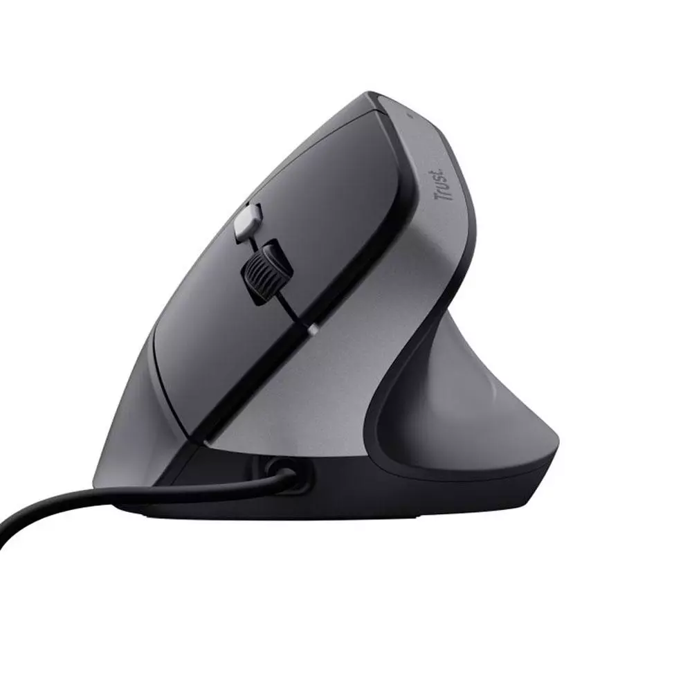 Raton &oacute;ptico Usb vertical Trust Bayo II Ergon&oacute;mico / USB / 2400 dpi / Negro / 25144