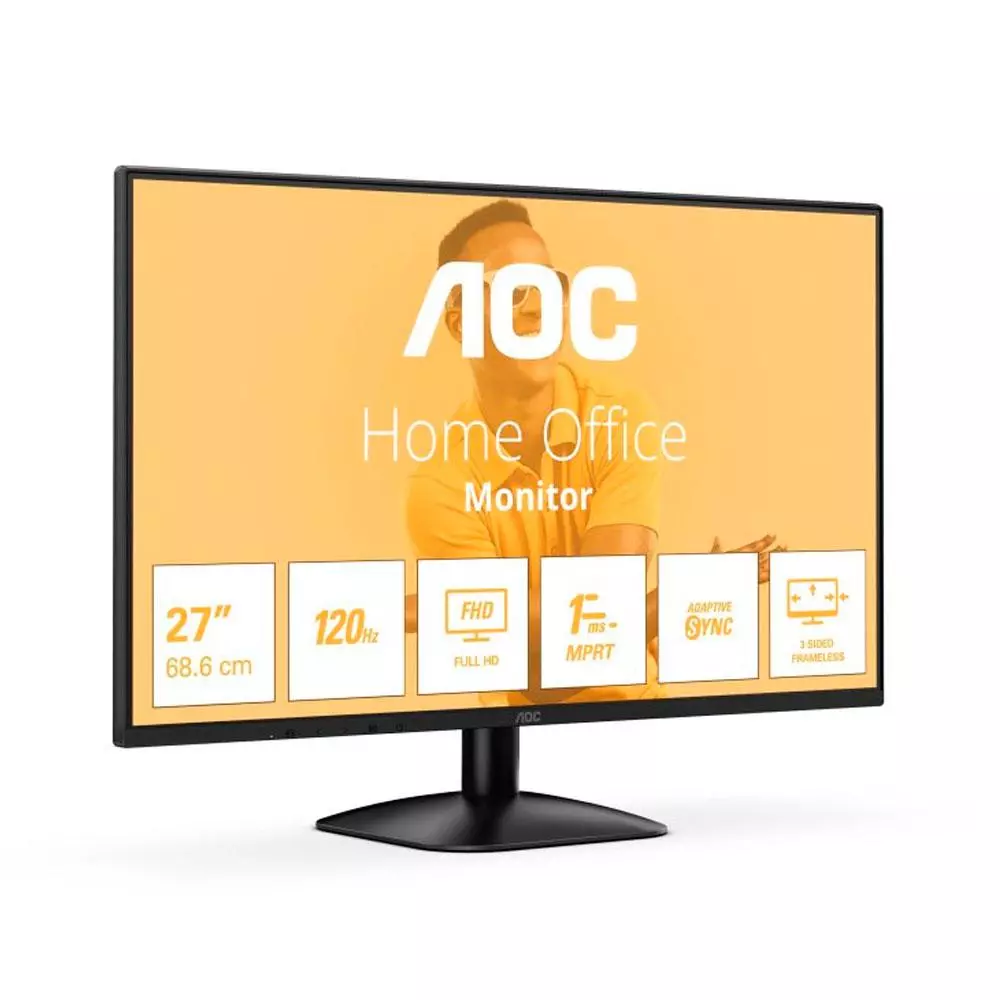 Monitor AOC 27B31H / 27" FHD / 120 HZ / 1ms / Hdmi-Vga / Vesa 100x100 / Negro / 27B31H
