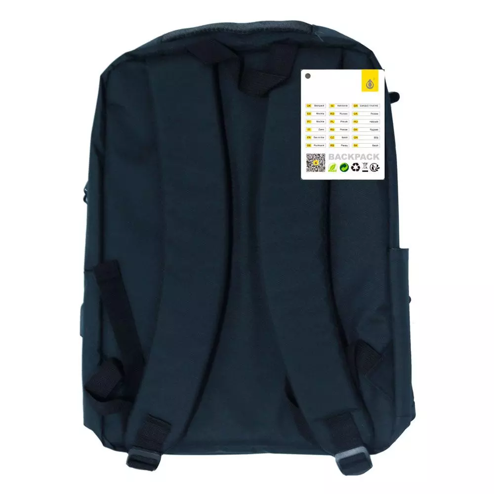 Mochila nylon R4008 / portatiles hasta 16" / Repelente al agua / Negro / One+