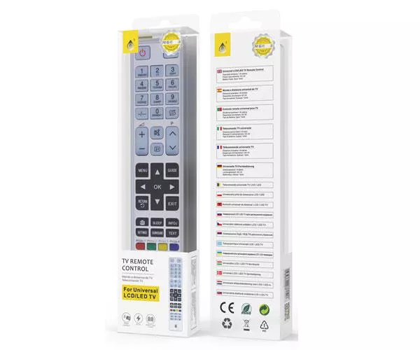 Mando a distancia TV Universal 9 en 1 / R6653 / Plata / One+