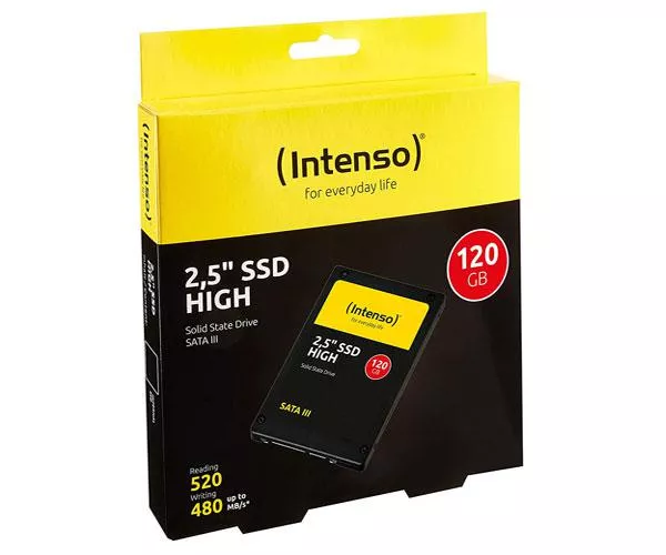 Disco duro 2.5 SSD Intenso 120Gb High Performance / 3d Nand SLC / Sata 3 / 520mb/s 3813430