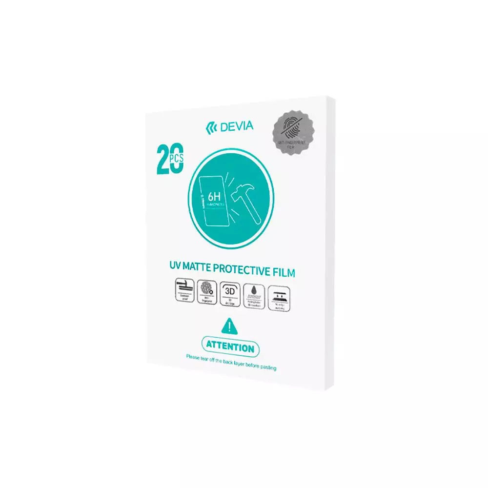 Pack de l&aacute;minas hidrogel UV 6H Antihuella 0.25MM Devia (20 l&aacute;minas) 395963