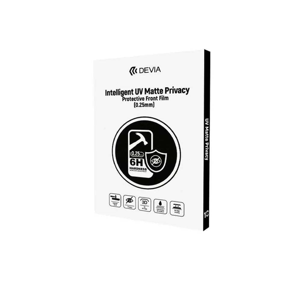 Pack de l&aacute;minas hidrogel UV 6H Privacy 0.25MM Devia (10 l&aacute;minas) 140349