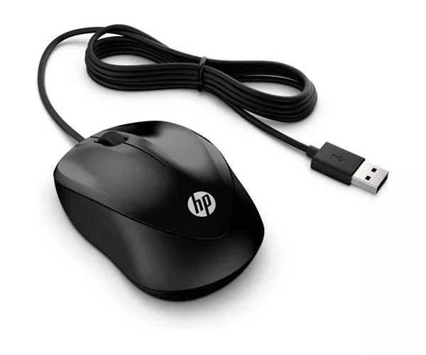 Raton &oacute;ptico Usb HP 1000 / 1200 Dpi / 1.5 m  / Negro / 4QM14AA
