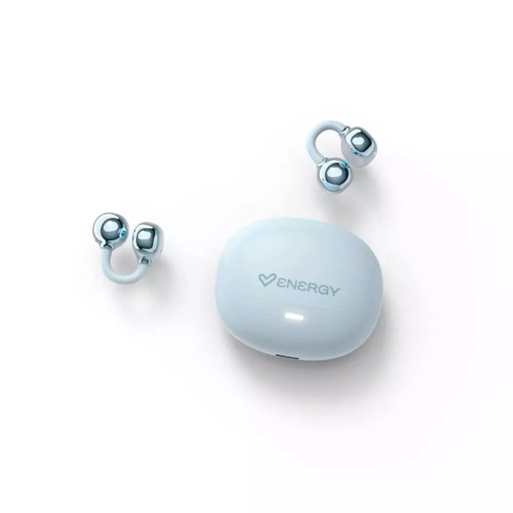 Auriculares Bluetooth Energy Sistem StreetPods Open Sound / BT6.0 / 20h Bateria / Microfono integrado / Dise&ntilde;o Curvado / Azul / 501328