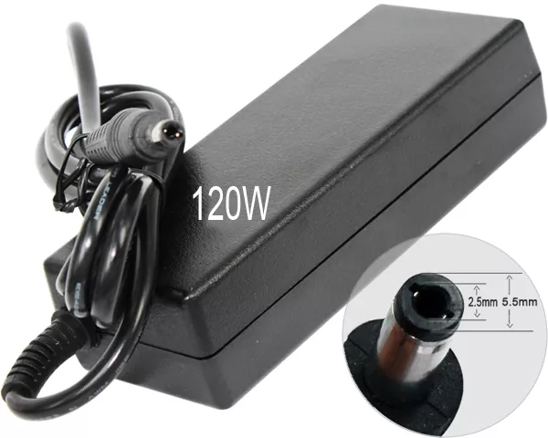 Cargador compatible para port&aacute;til ASUS / MEDION / MSI / TOSHIBA 120W 19V 6.32A 5.5x2.5 mm Dayma