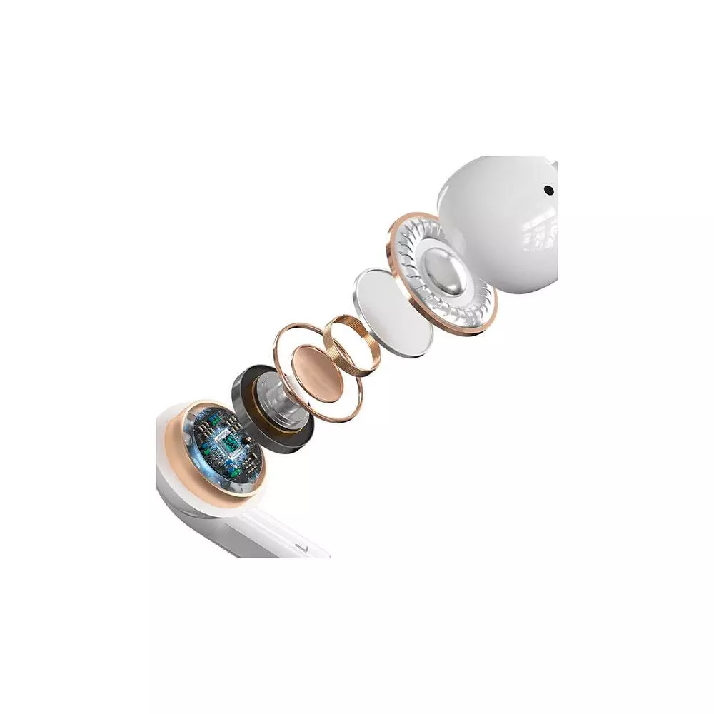 Auricular inal&aacute;mbrico Devia Airbuds Pro 2 / TWS / Bt 5.3 / 350 mAh / Blanco