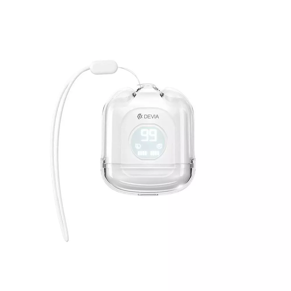 Auricular inal&aacute;mbrico Devia Smart M6 / TWS / Bt 5.3 / 250 mAh / Blanco