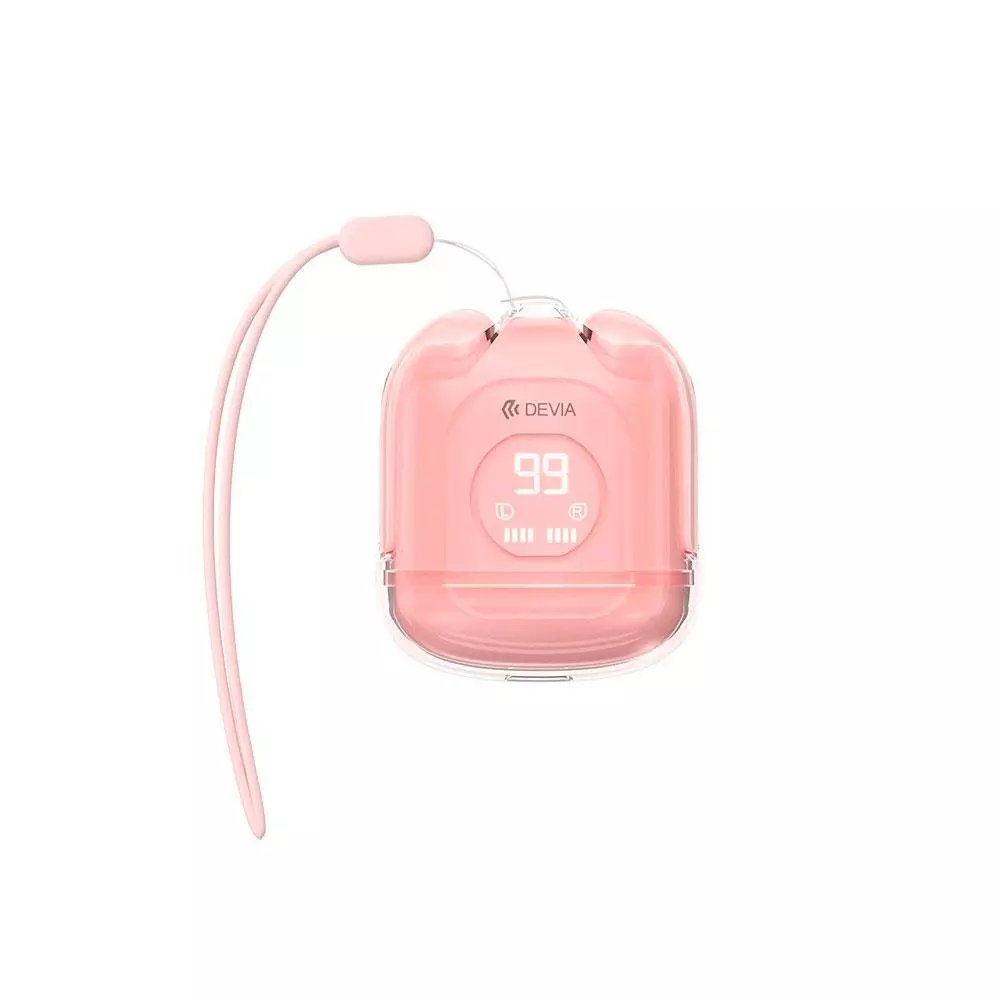 Auricular inal&aacute;mbrico Devia Smart M6 / TWS / Bt 5.3 / 250 mAh / Rosa