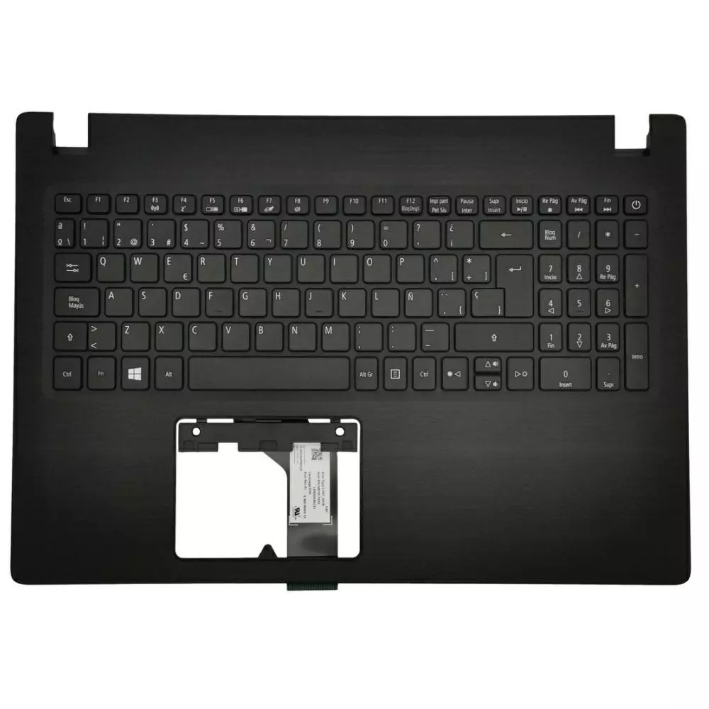 Top case + Teclado compatible para port&aacute;til ACER A315-21 Negro