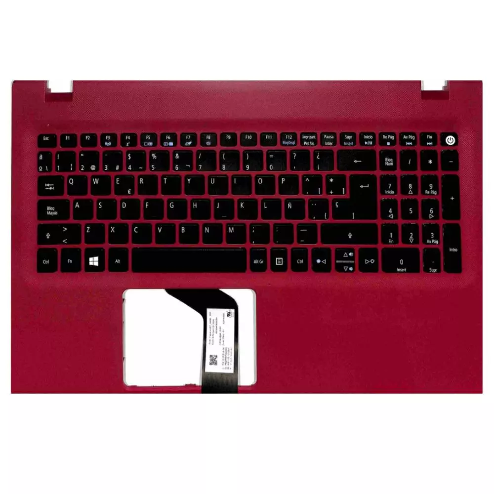 Top case + Teclado compatible para port&aacute;til ACER E5-522 / E5-573 Rojo