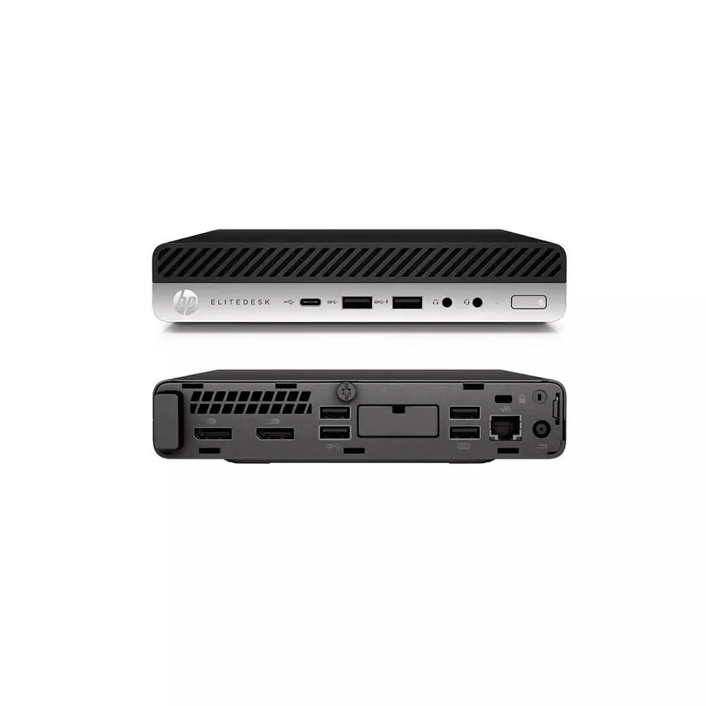 Ordenador Reacondicionado MINI HP EliteDesk 800 G5 / i5-9TH / 8Gb / 256Gb SSD NVME / Win 11 Pro / Sin cable trebol / Grado A