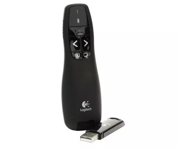 Mando Wireless Inal&aacute;mbrico Logitech R400 Profesional Presenter Puntero Laser / 15 Metros / 2.4Ghz / 910-001356