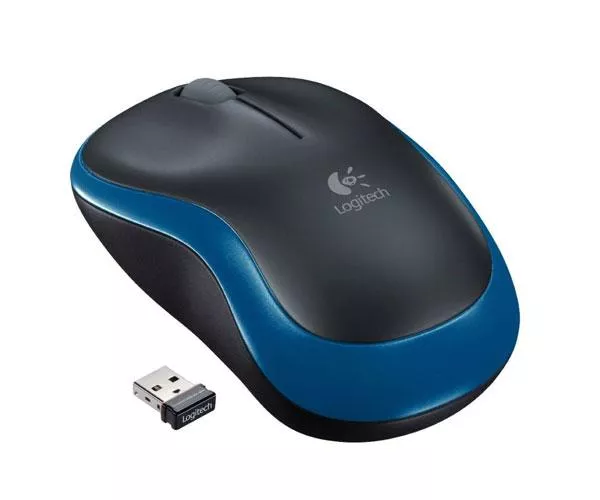 Raton &oacute;ptico inal&aacute;mbrico Logitech M185 Azul / 910-002236